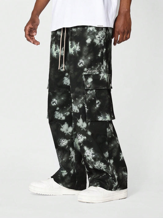 Loose Fit Cargo Pant With All Over Print