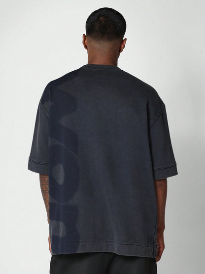 Heavyweight Washed Tee With All Over Print
