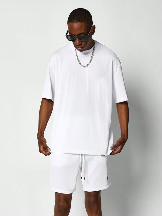 Essential Ribbed Tee And Short 2 Piece Set