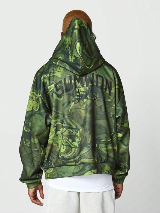Overhead Hoodie With All Over Print