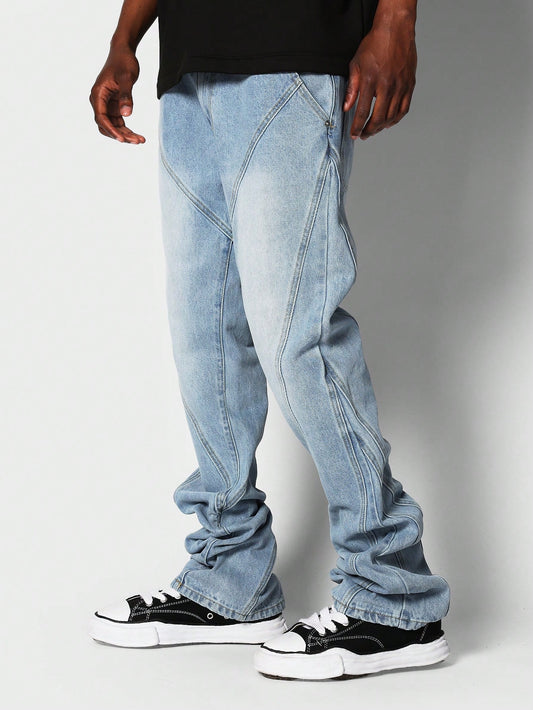 Flare Fit Jean With Exposed Seam