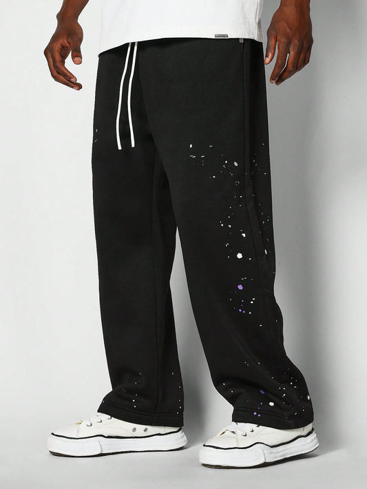 Loose Fit Jogger With Paint Print