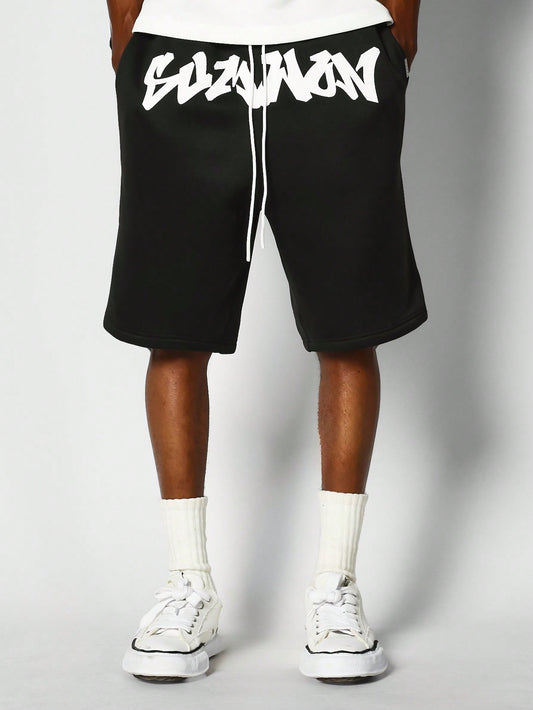 Drop Crotch Short With Front Print