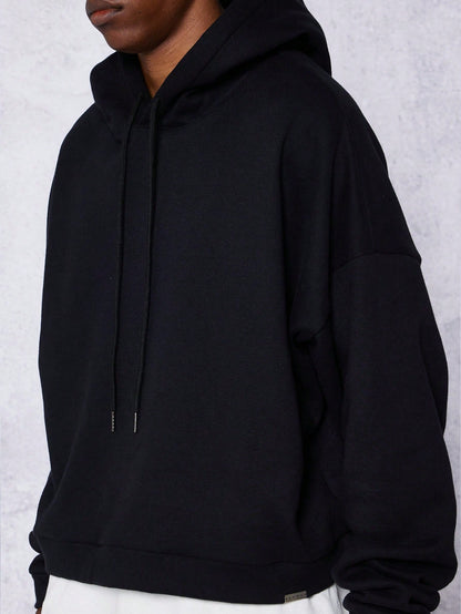 Heavyweight Boxy Fit Overhead Hoodie In 340 Gsm
