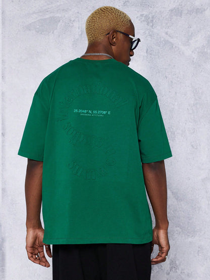 Tee With Embossed Back Print