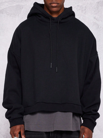 Heavyweight Boxy Hoodie With Numbers Print