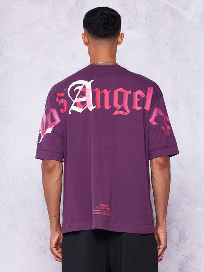 Oversized Tee With Los Angeles Print