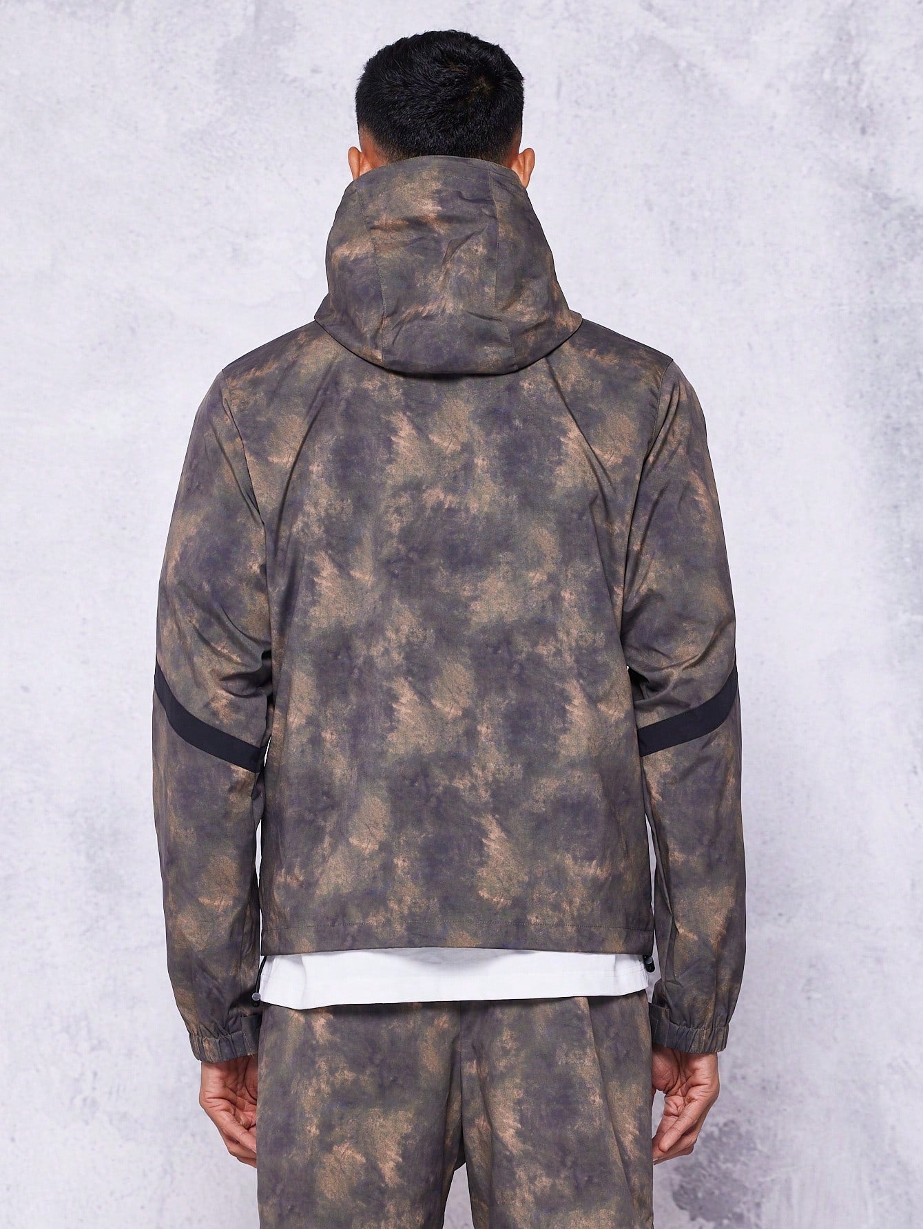 Hooded Jacket With All Over Print
