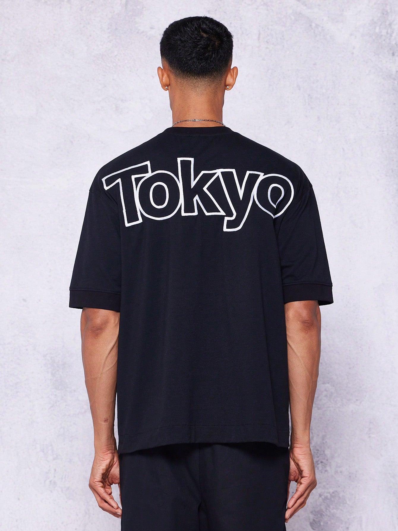 Oversized Tee With Tokyo Embroidery