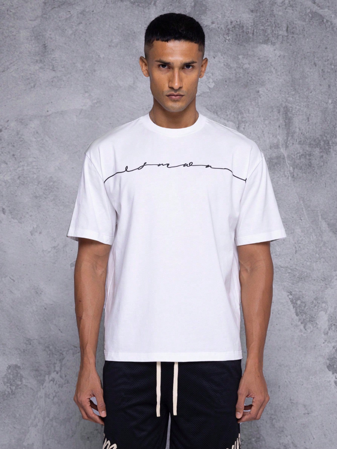 Tee With Signature Print