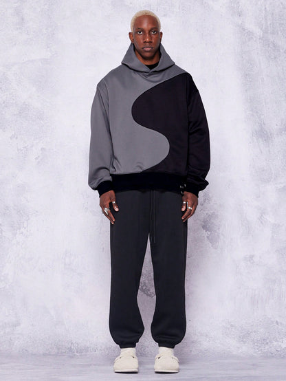 Overhead Hoodie With Curve Panels