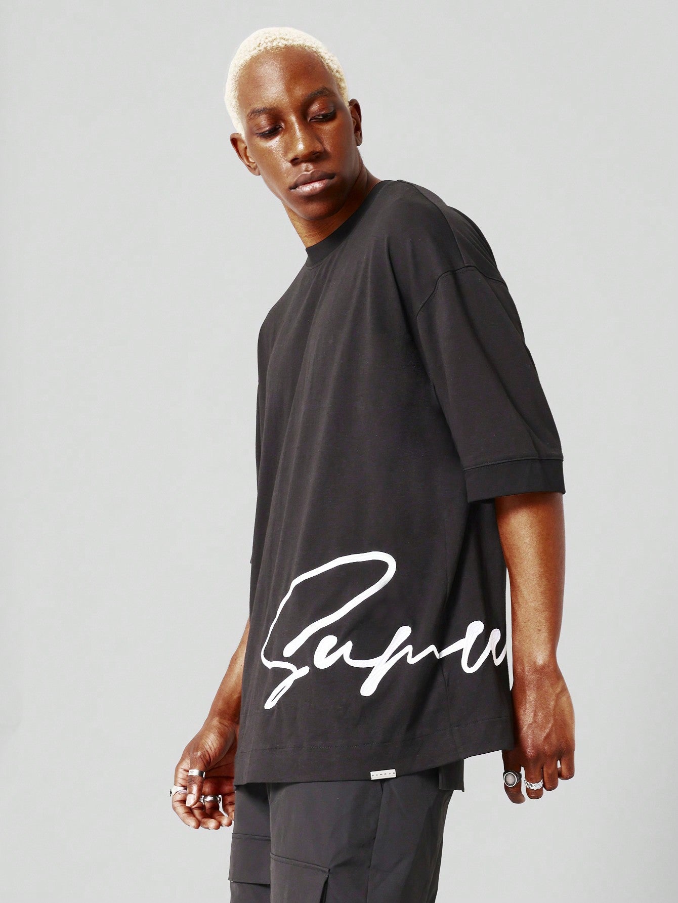 Oversized Tee With Signature Embroidery
