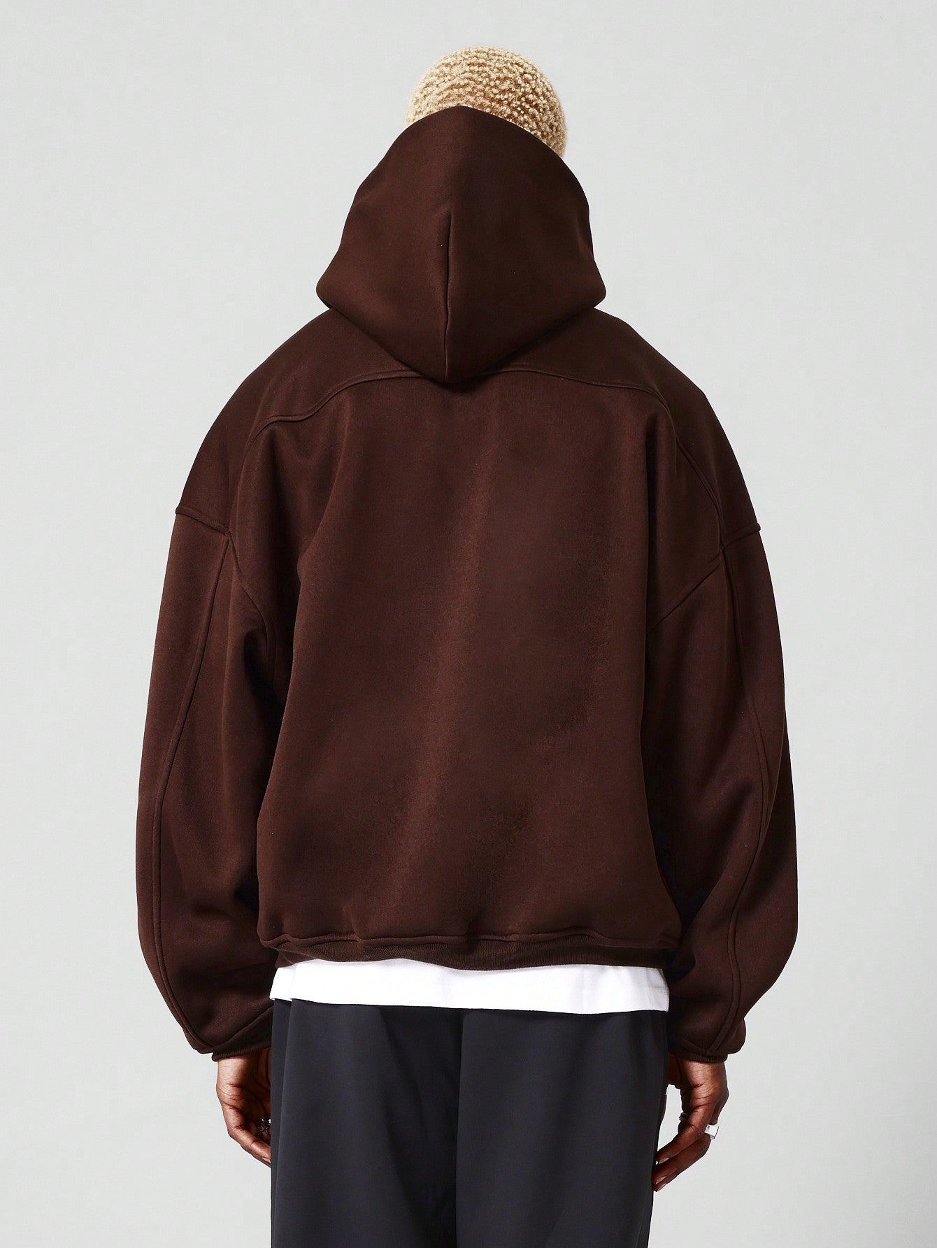 Oversized Fit Zip Through Hoodie With NYC Print