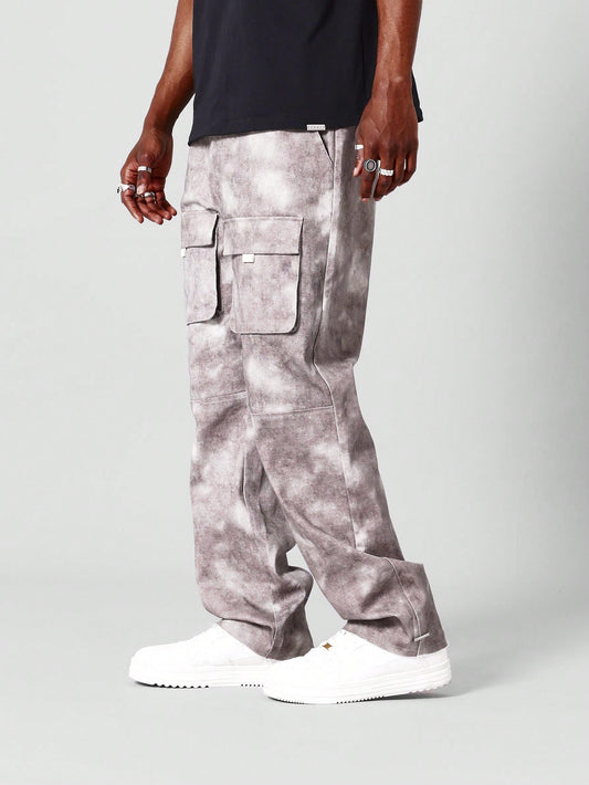 Straight Fit Pocket Trouser With Print