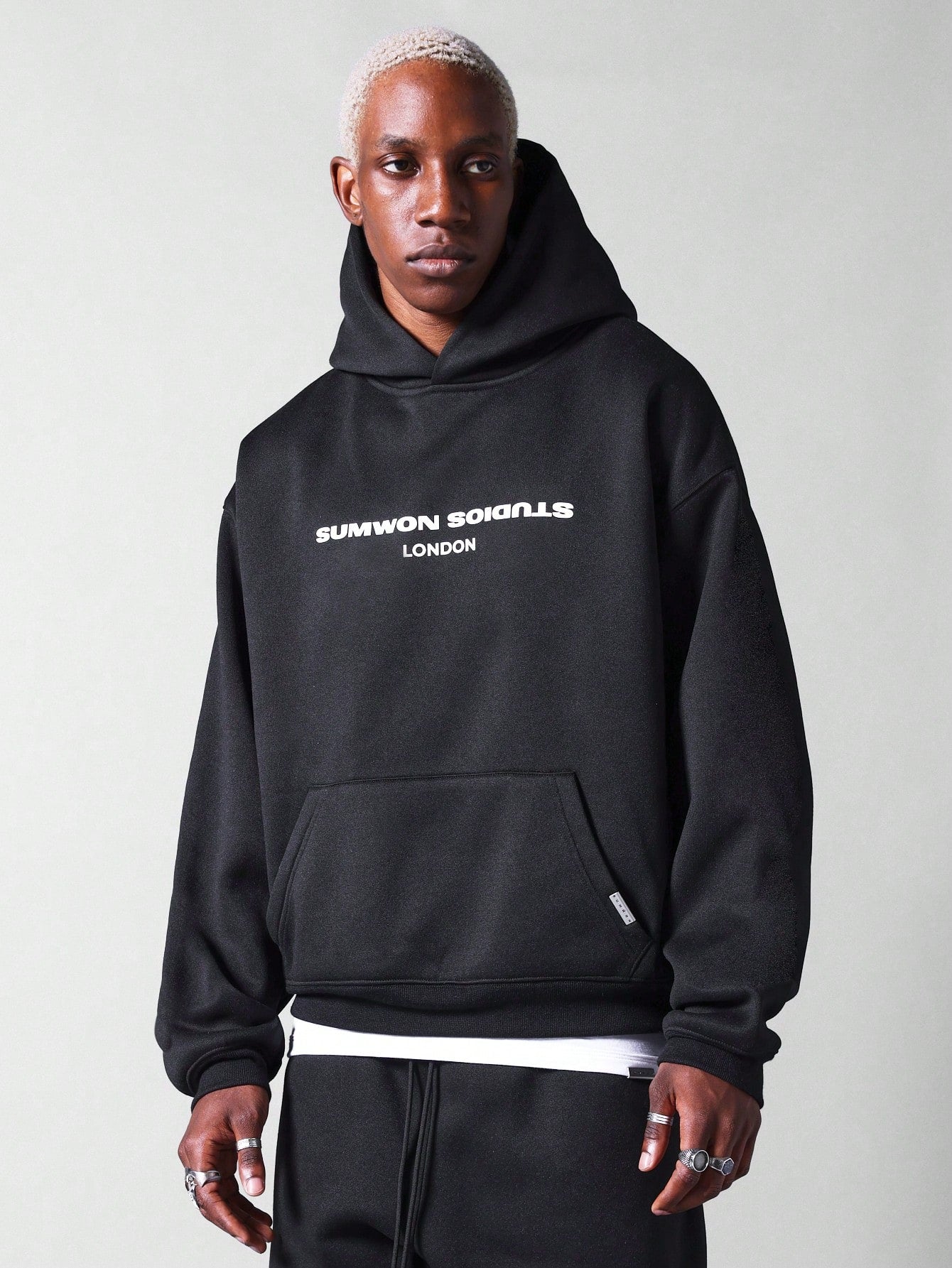 Overhead Hoodie With Front Print