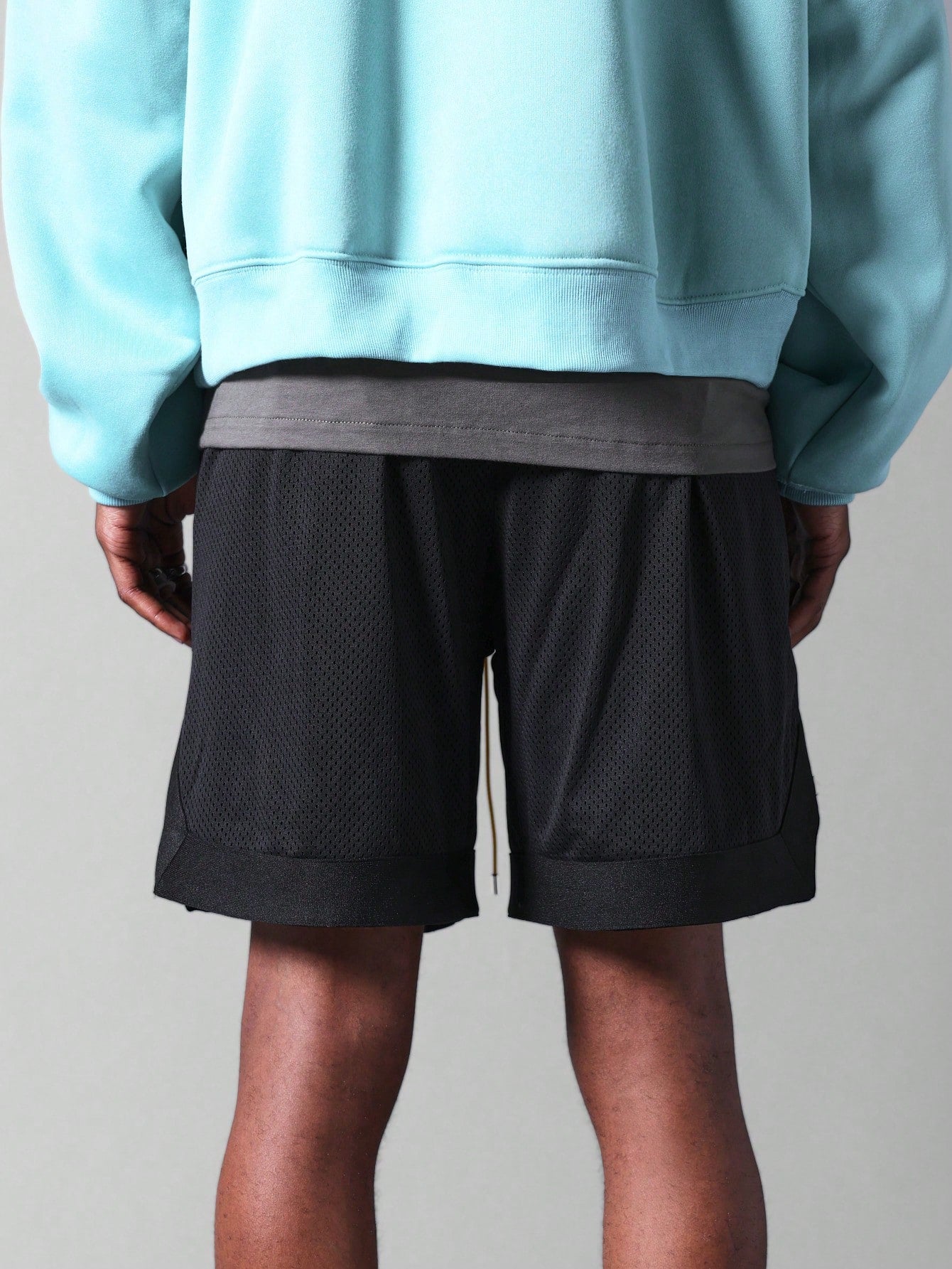 Mesh Short With Contrast Drawcords