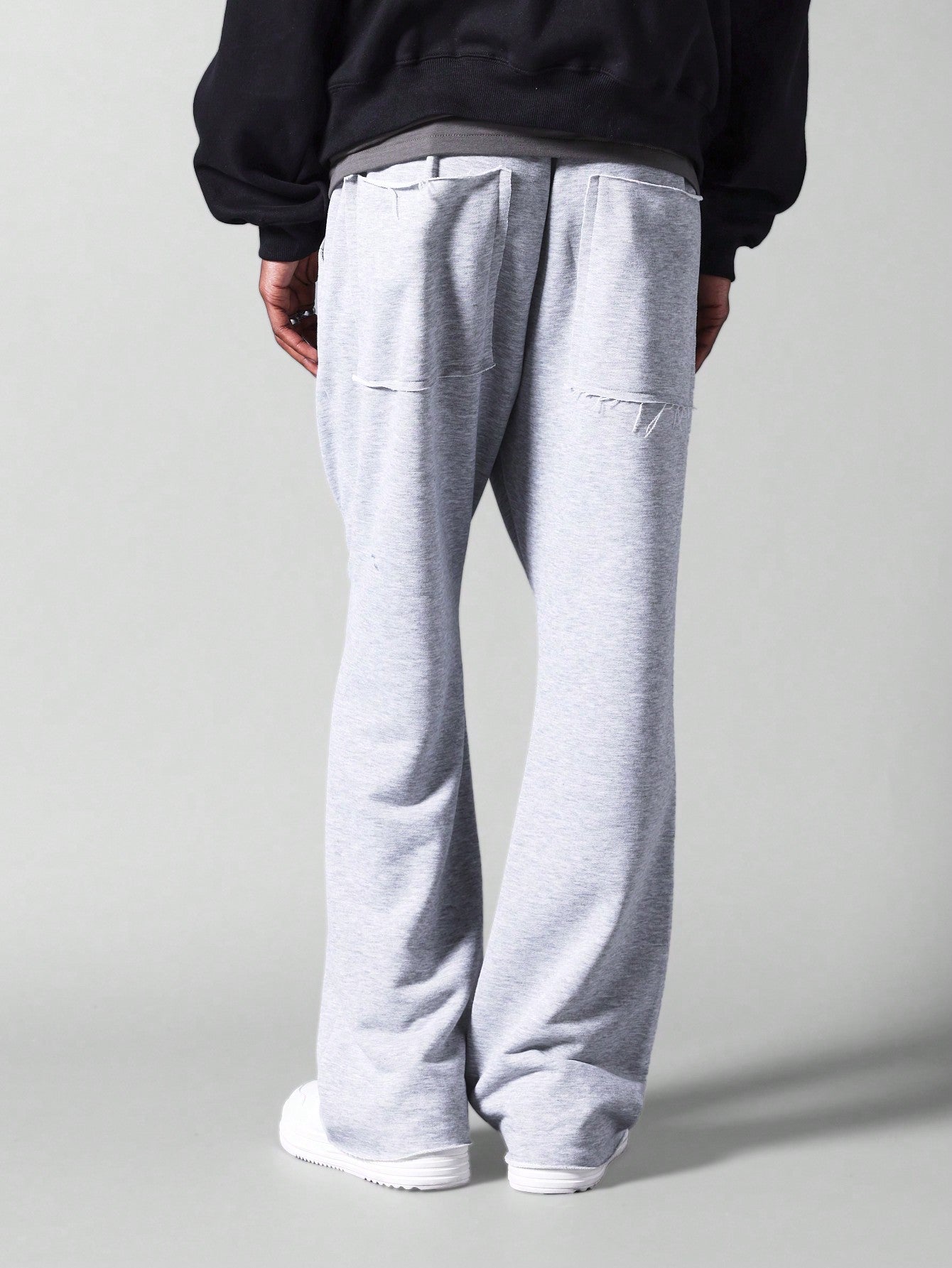 Flare Fit Jogger With Raw Hem