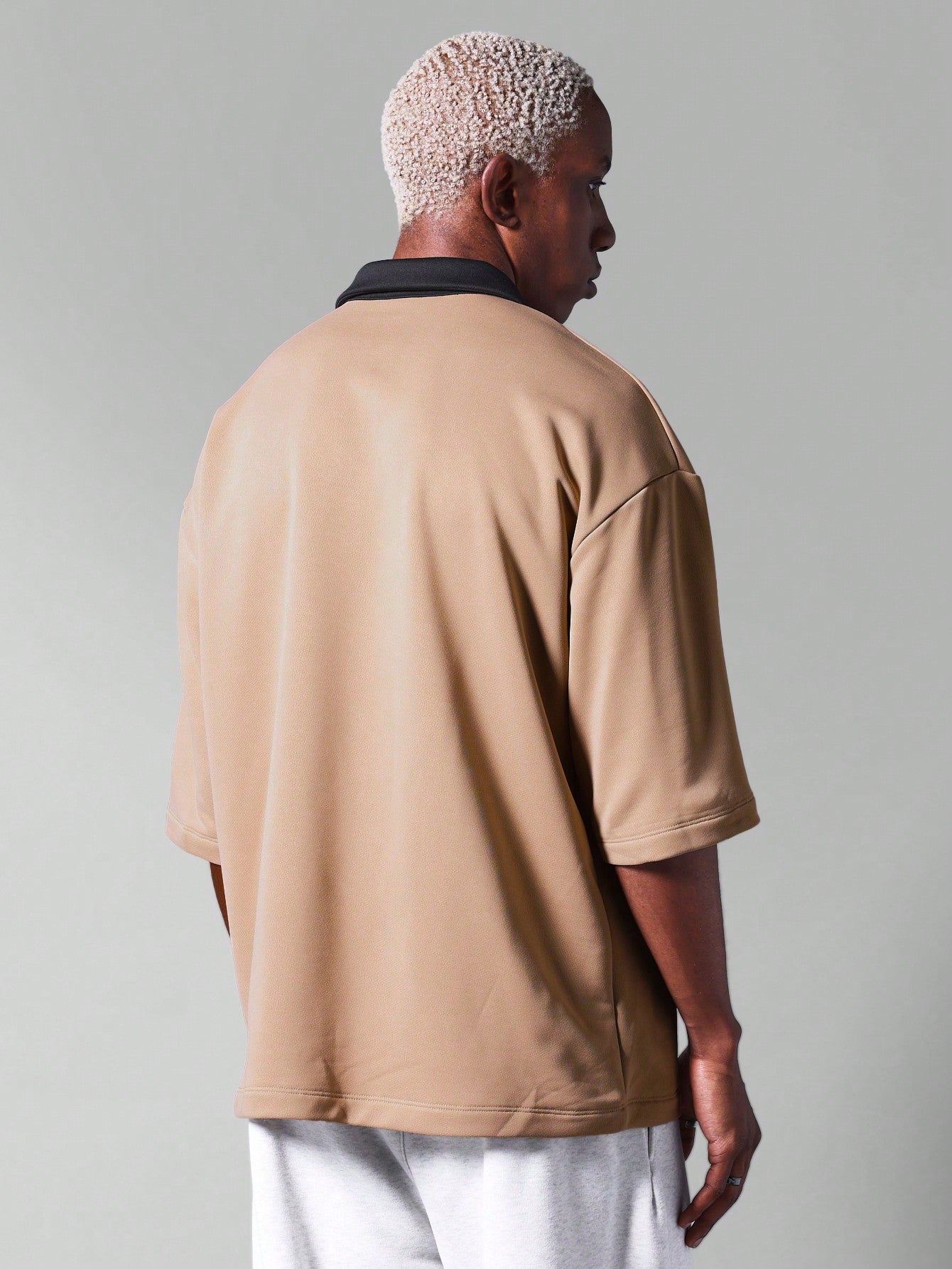Oversized Fit Polo With Front Print