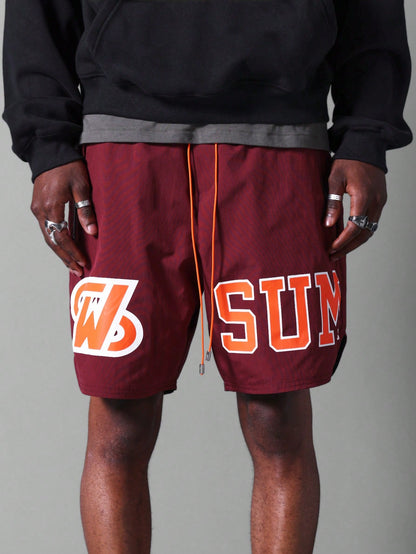 Nylon Shorts With Front Print