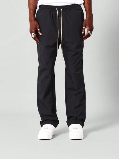 Straight Fit Nylon Jogger Trouser With Elastic Waistband