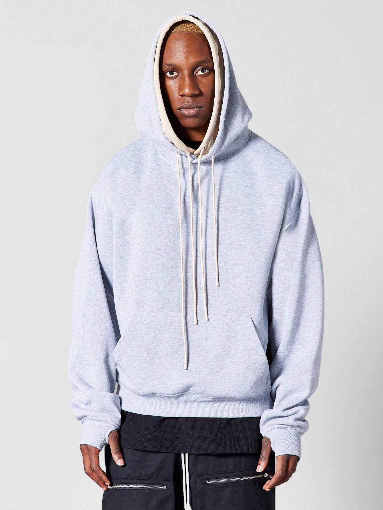 Overhead Double Hoodie With Drawcords