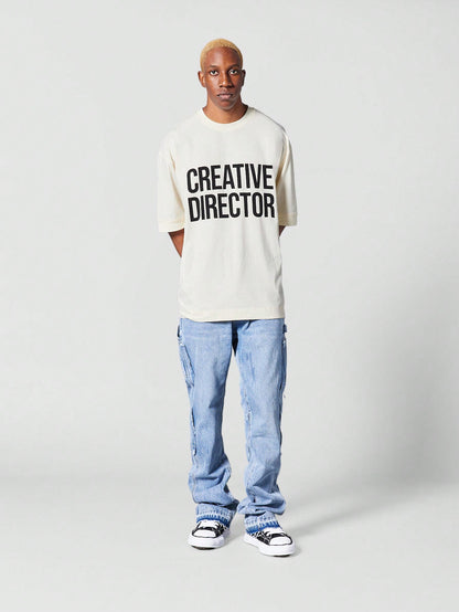 Oversized Fit Tee With Front Print