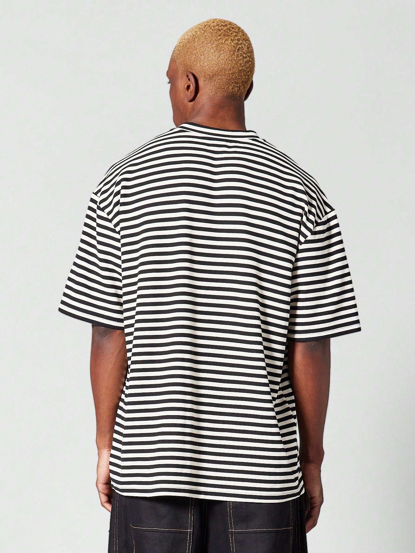 Striped Tee With Badge