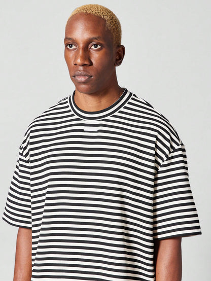 Striped Tee With Badge
