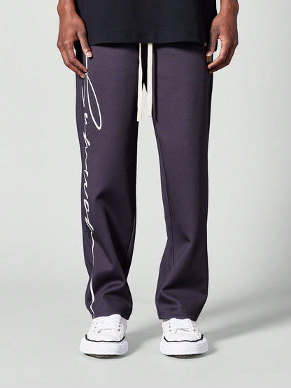 Straight Fit Neoprene Jogger With Side Tape and Badge