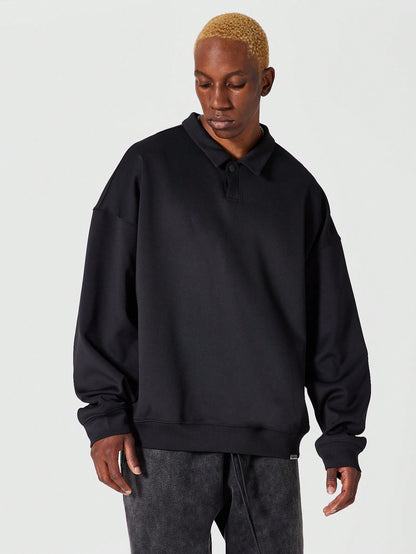 Oversized Fit Essential Polo Neoprene Sweatshirt