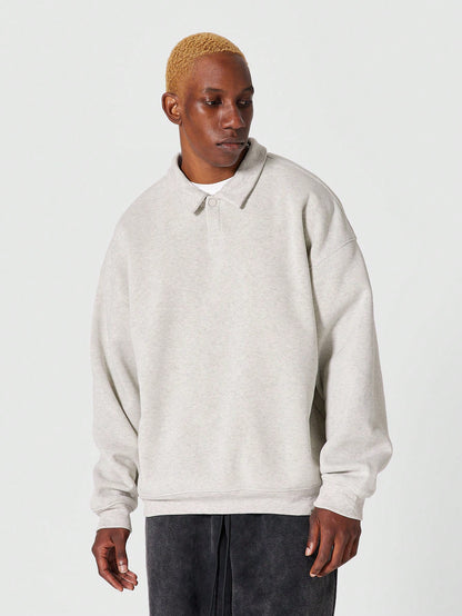 Oversized Fit Essential Polo Sweatshirt