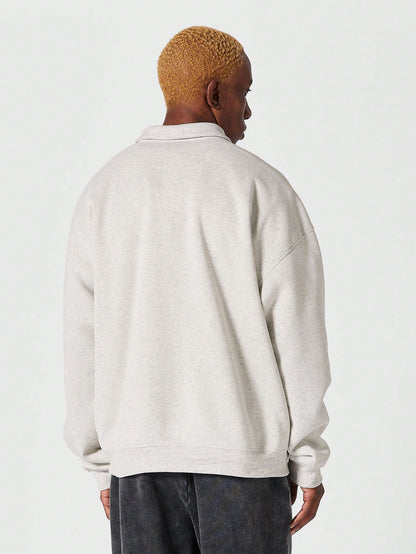 Oversized Fit Essential Polo Sweatshirt