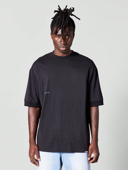 Oversized Fit Tee With Front And Back Reflective Print