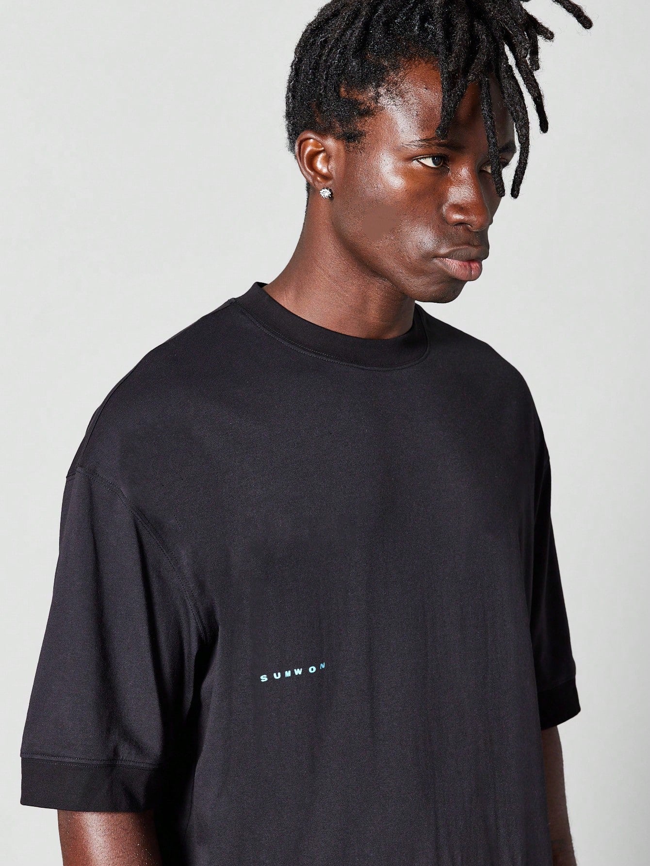 Oversized Fit Tee With Front And Back Reflective Print