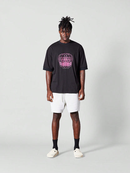 Oversized Fit Tee With Front Print