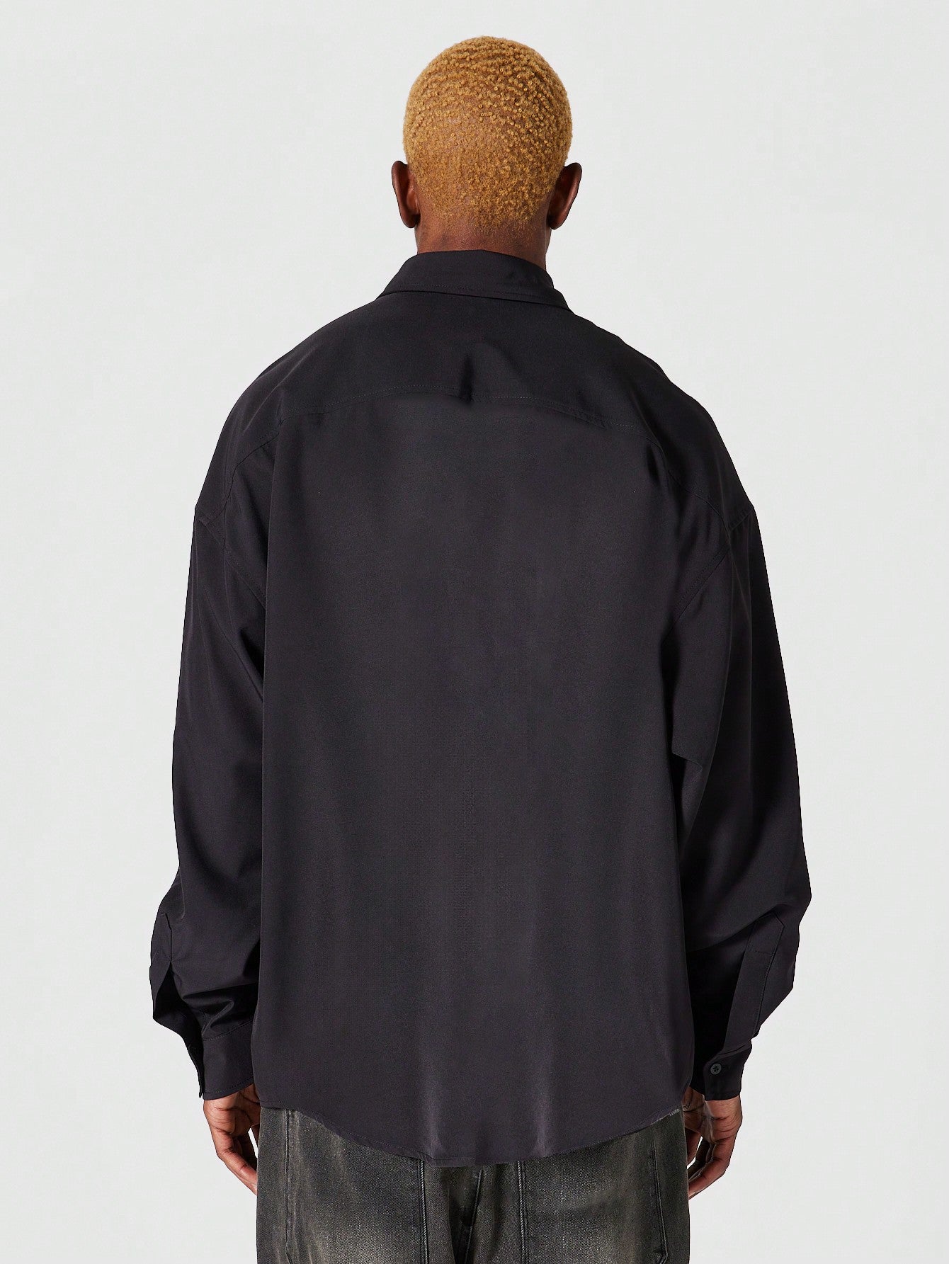 Oversized Fit Shirt With Badge Pocket