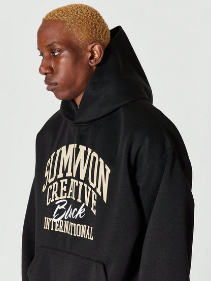 Overhead Hoodie With Front Print