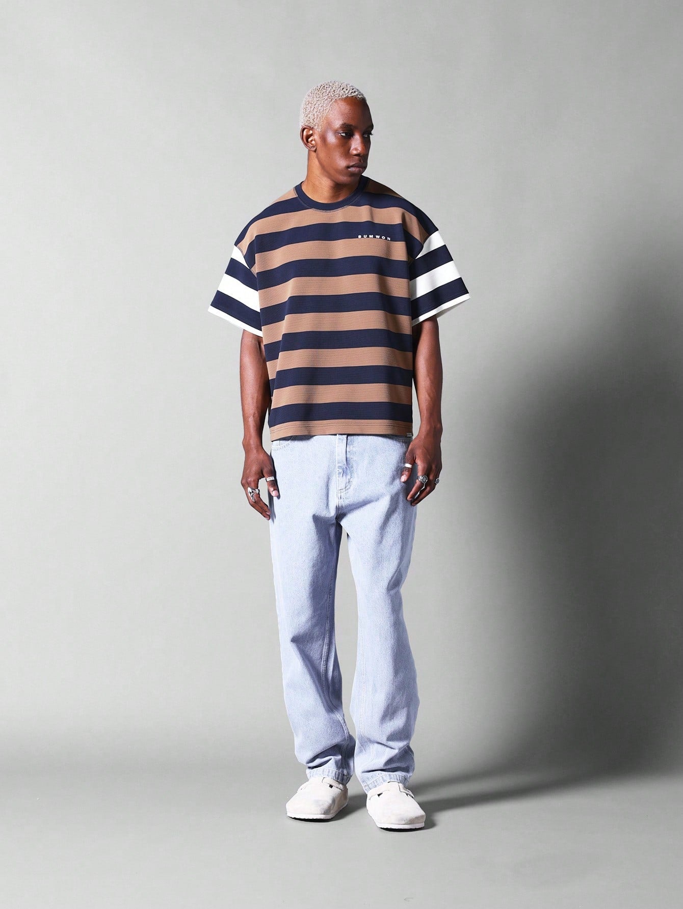 Boxy Fit Striped Tee