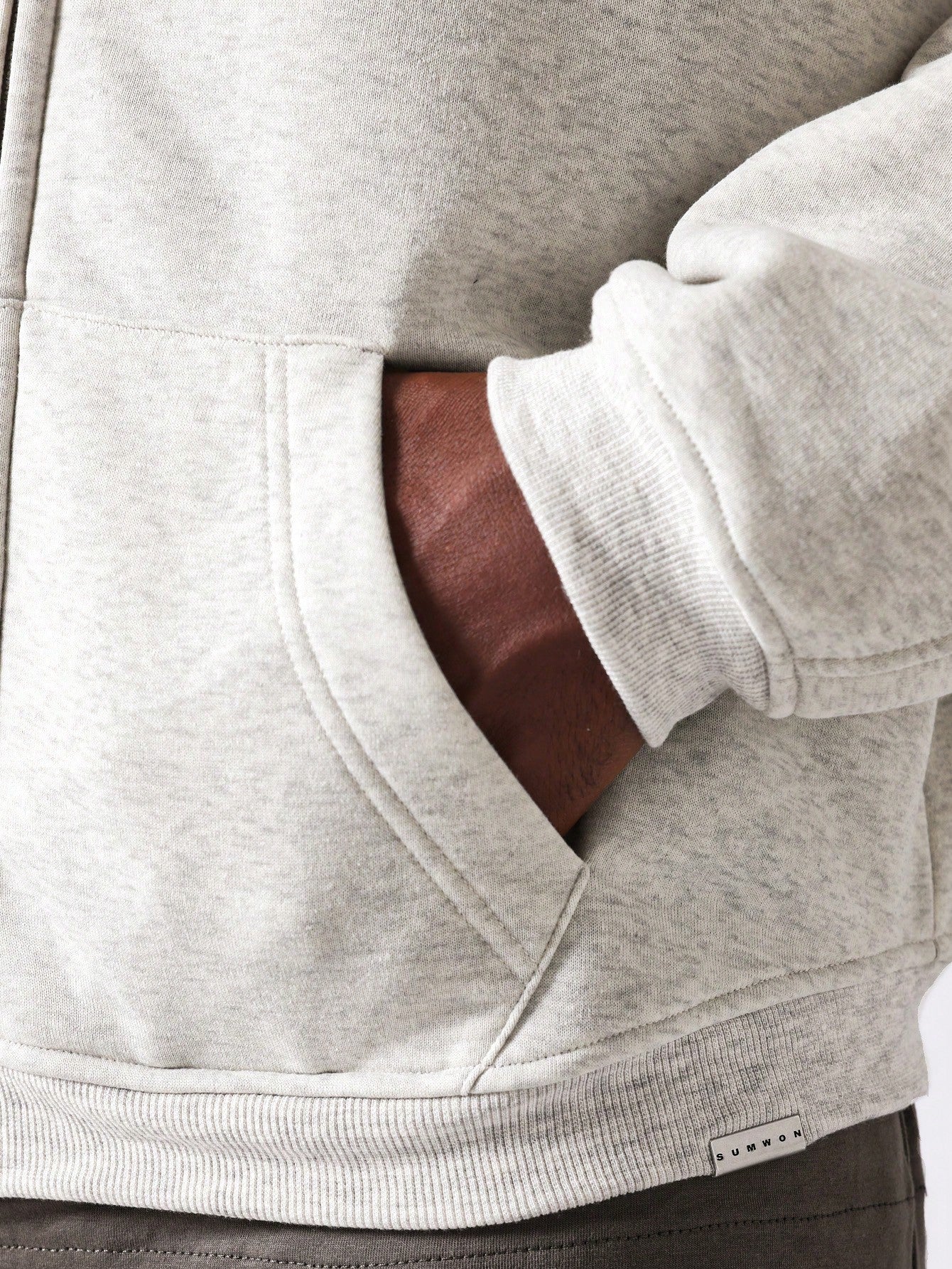 Regular Fit Essential Zip Through Hoodie