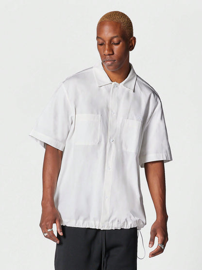 Button Through Poplin Shirt With Stoppers