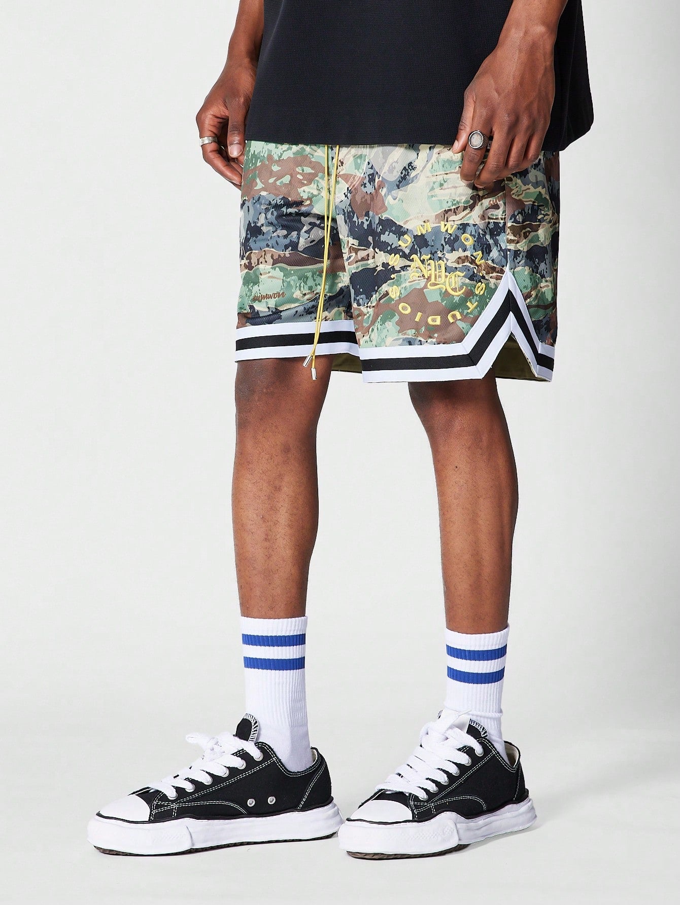 Mesh Short With All Over Print