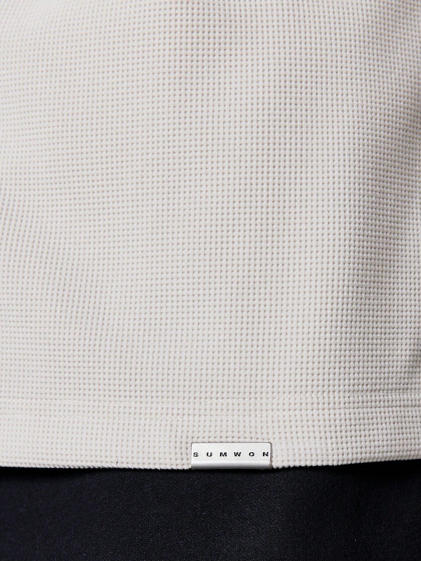 Button Through Textured Shirt With Front Embroidery