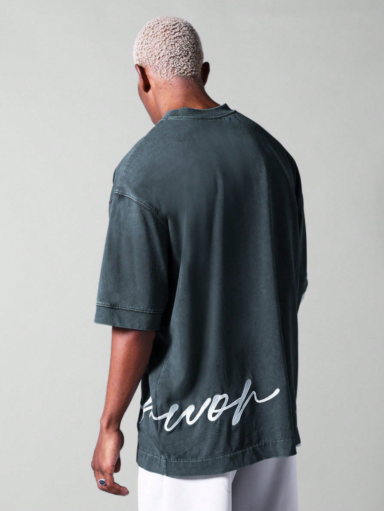 Oversized Fit Tee With Signature Embroidery