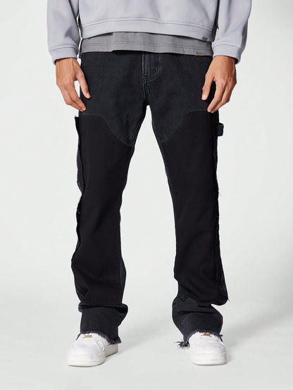 Flare Fit Workwear Jean With Contrast Panel