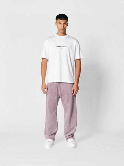 Straight Fit Essential Drop Crotch Premium Washed Jogger
