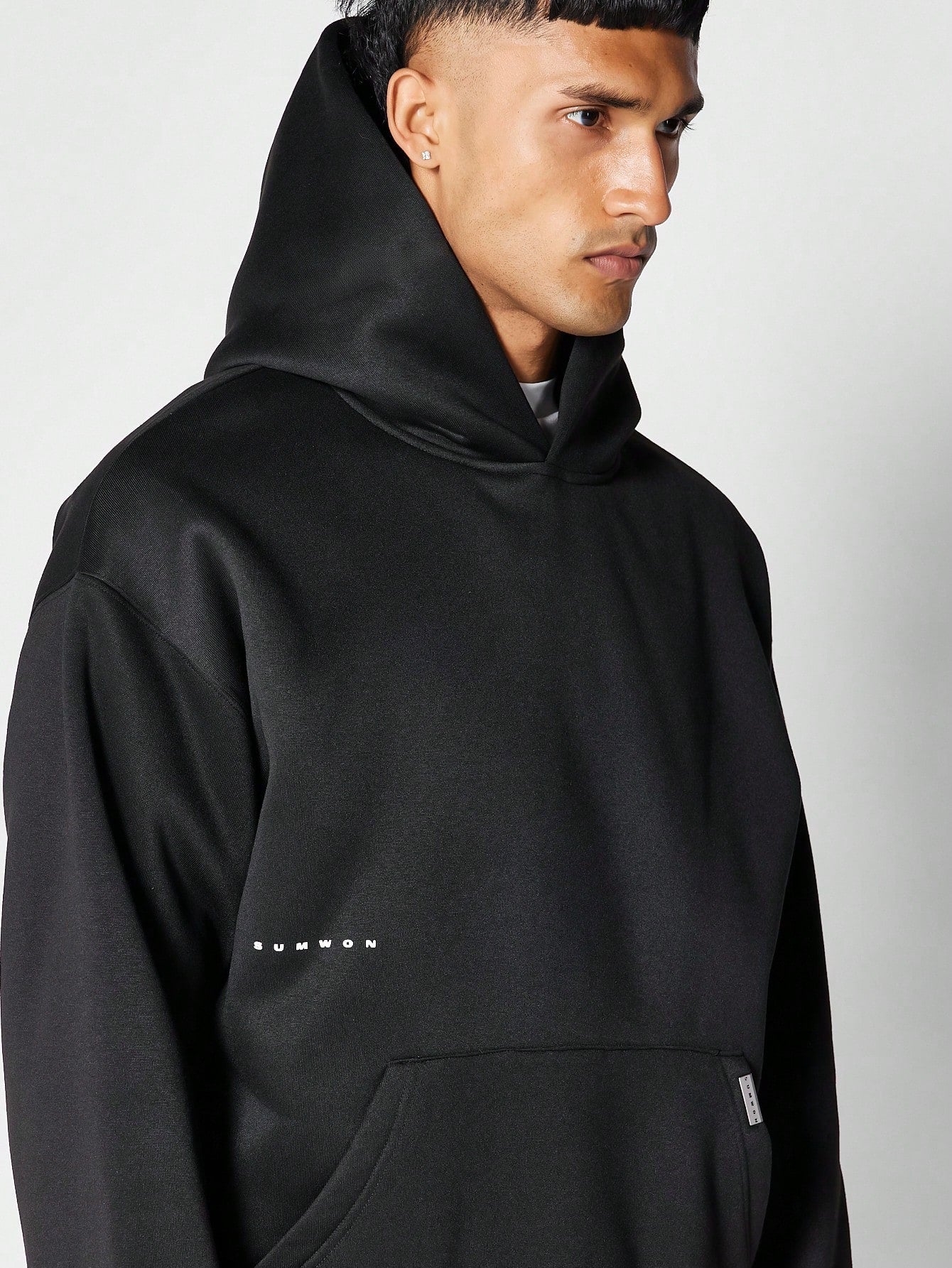 Overhead Hoodie With Back Graphic Print