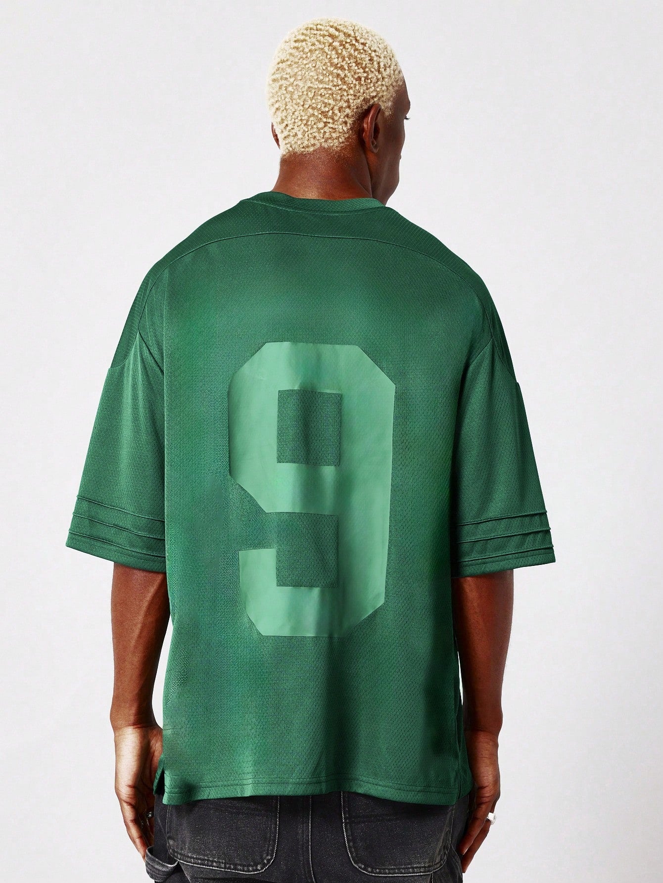 Oversized Fit Hockey Tee With Number Print