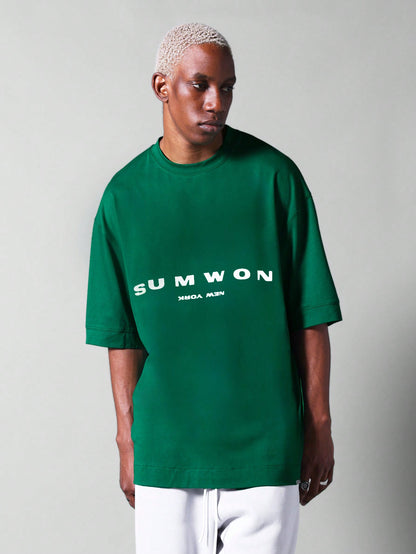 Oversized Fit Tee With Embroidered Logo