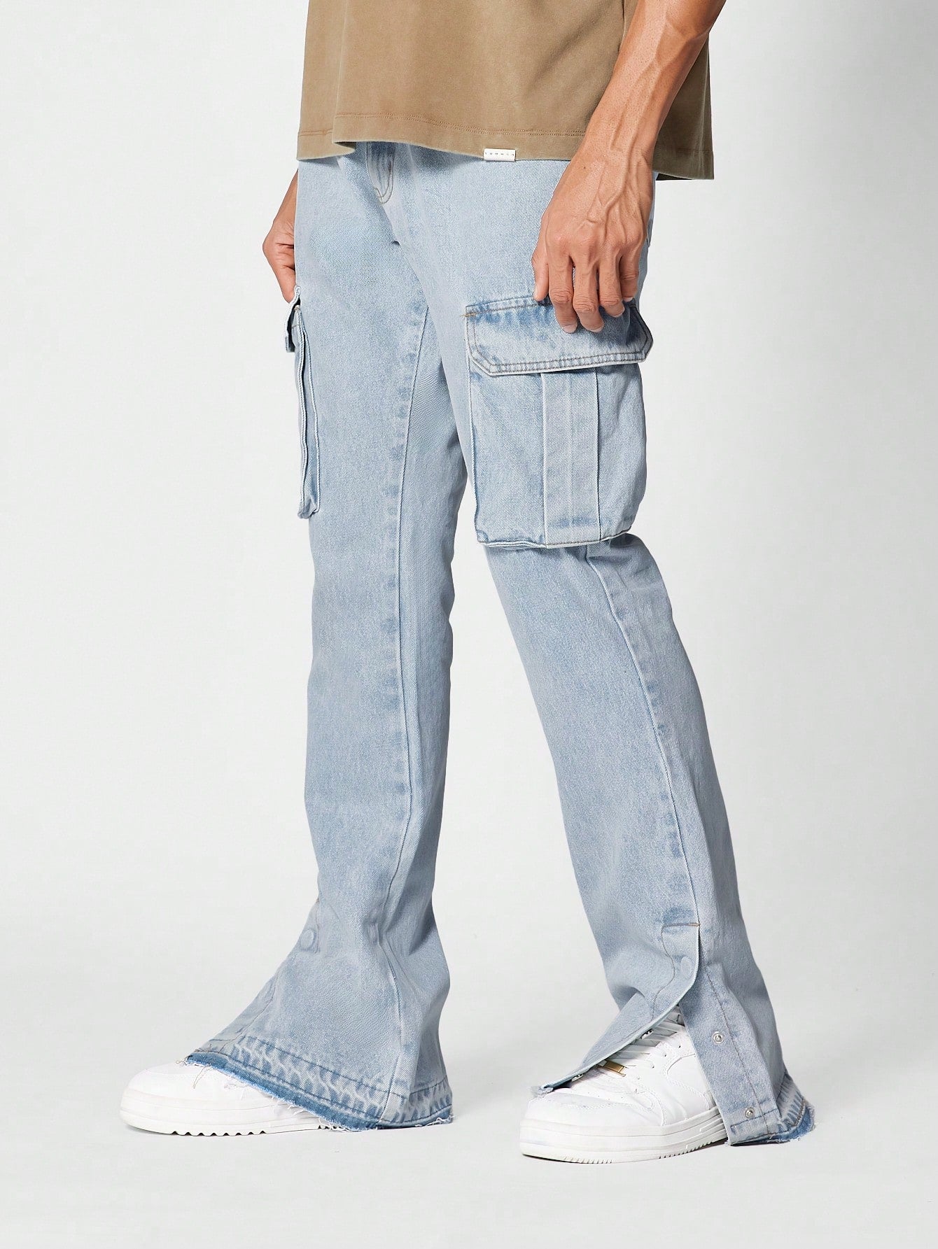 Flare Fit Jean With Cargo Pockets