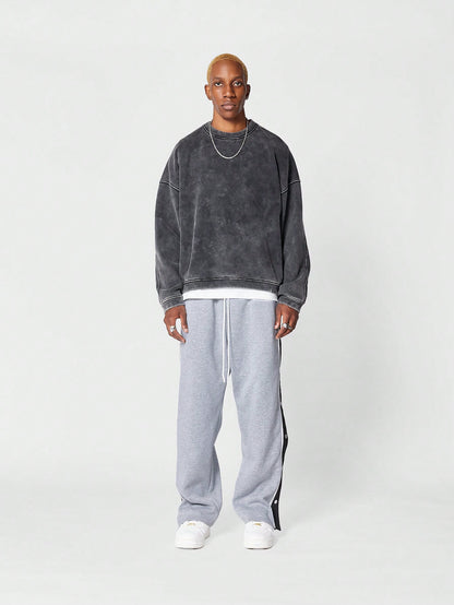 Wide Leg Jogger With Side Snaps